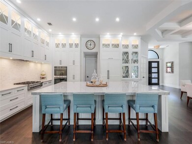 Kitchen with appliances with stainless steel finis