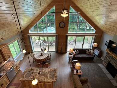 Looking down to Main living area from loft
