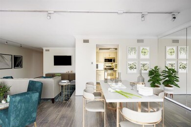 Creative use of space to show dining and two livin