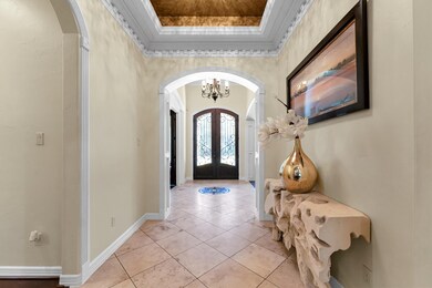 Step[ into the entry of a home full of extras, no