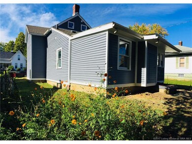Rear and right side of home