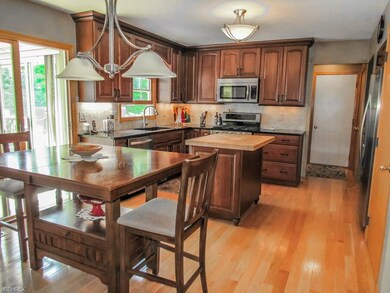 The kitchen opens to the dinette.
