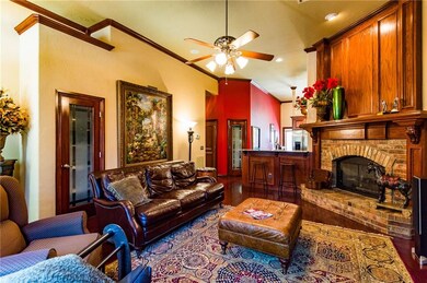 High ceilings with crown molding and decorative ac