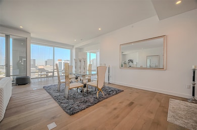 Dining area features a spacious, open layout with