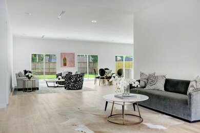 Dual living areas, with open sight lines.
