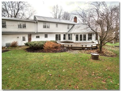 Private back yard with large deck for entertaining