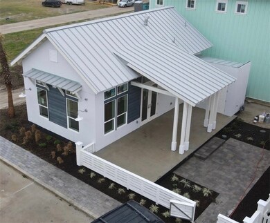 Aerial showing extended paver patio