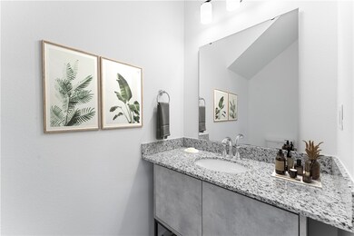 Virtually staged room of same floor plan