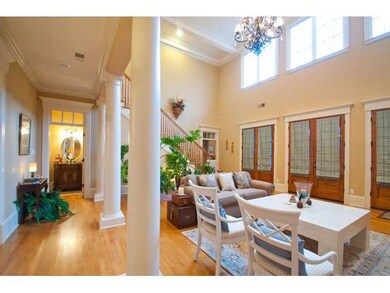 Entering the living room from the grand two story 