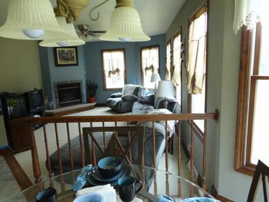 Family Room. The kitchen flows into the family roo
