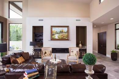 Linear Glass Fireplace
