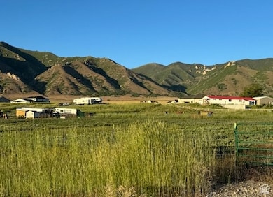 Mountain view with rural landscape