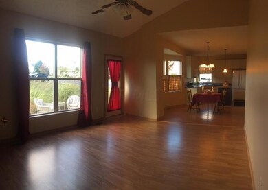 Family room and kitchen