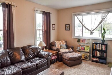 Huge windows in the living room.