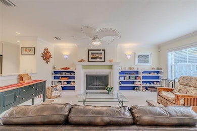 Cozy fireplace