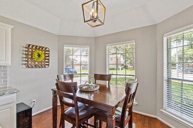 Bay windows in the breakfast area