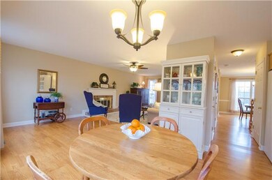 The downstairs is very open. The kitchen nook opens to the living room. 