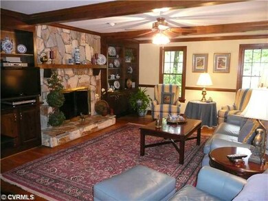 Den/Family/Great Room - Family Room with Stone Fir