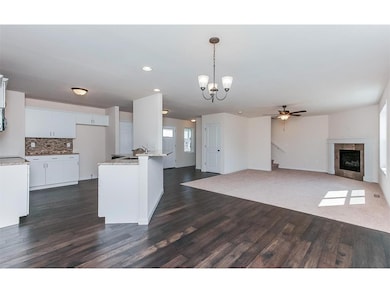 View of Great Room/Kitchen with raised Breakfast B
