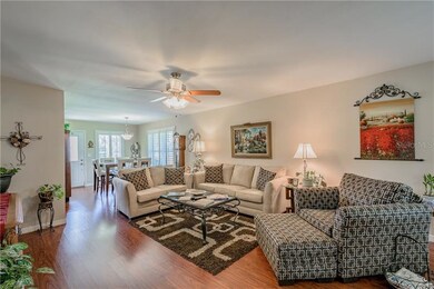 Expansive Living Room leading to Dining area