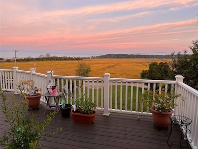 Wooden terrace with a rural view