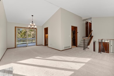 Lofted open family & dining area