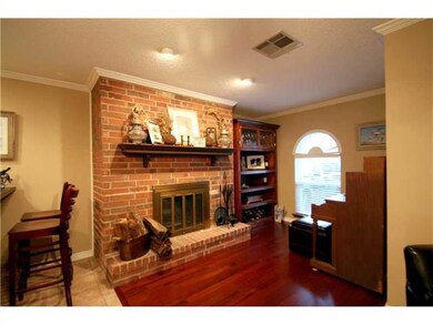 Living Room. Wood burning fireplace.