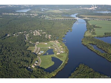 Bird's eye view of the community and the river