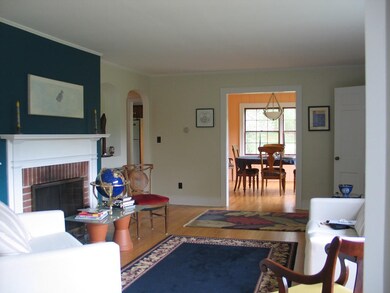 Living room into dining room