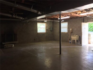 Basement with Utility Sink & Garage