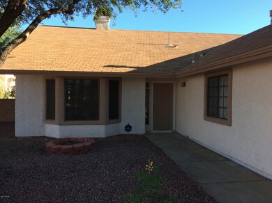 View from front yard towards front door