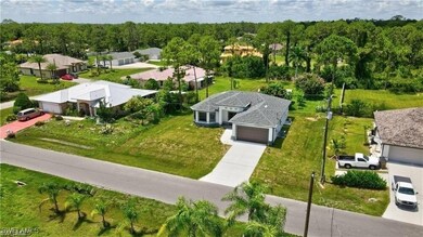 Aerial perspective of suburban area