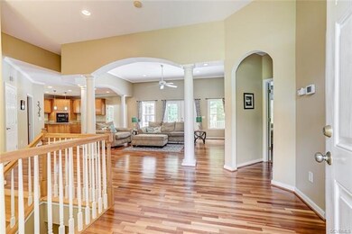 Beautiful hardwoods through first level