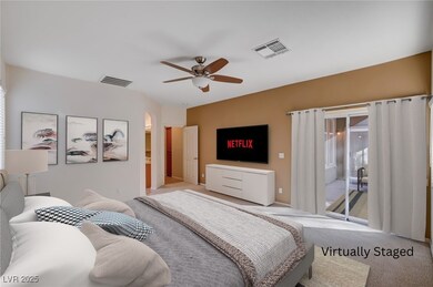 Bright bedroom with access to covered patio