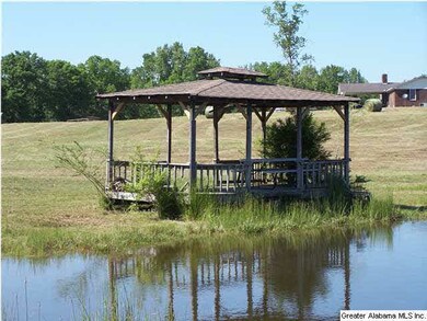 Gazebo at stocked pond