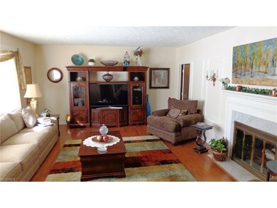 Living room features one side of see through firep