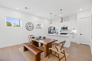 The open layout connects effortlessly to the kitch