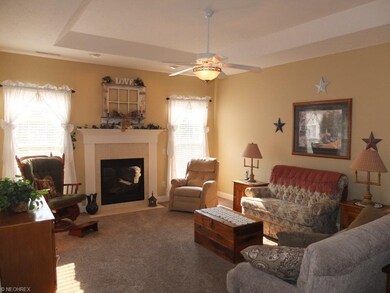 Great room with fireplace.