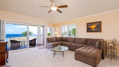 Living Area with Vaulted Ceilings