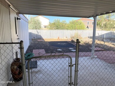 Back fenced yard