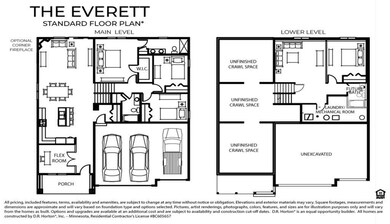 The Everett floor plan with an open concept main l