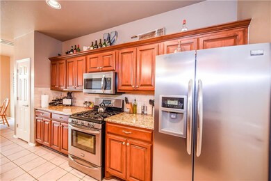 Kitchen with stainless steel appliances