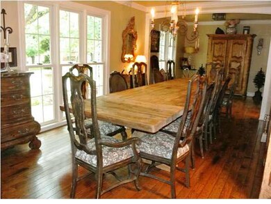 DINING ROOM/LIVING ROOM COMBO WITH DISTRESSED HARD