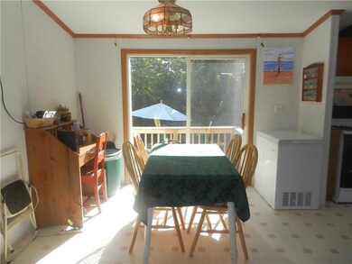 Dinning room with sliding door to...