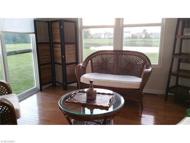 Sunroom view of pond