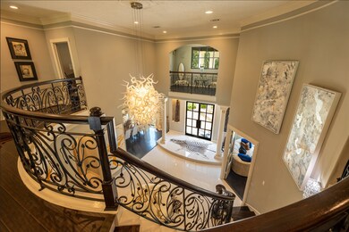 This is a sophisticated interior space featuring a