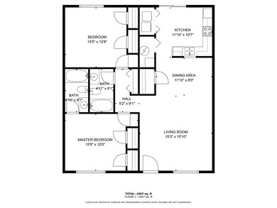 Perfect floor plan for roommates