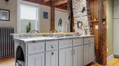 Exposed brick offers charm and warmth