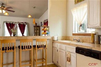 Travertine tiles on kitchen counters