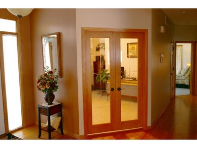 French glass doors into ofc/den